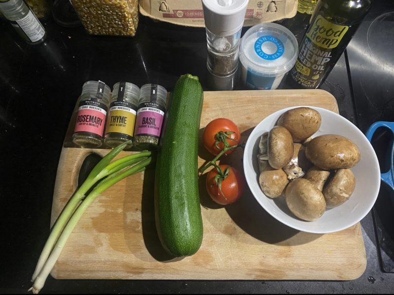 Sautéed Mushrooms Zucchini & Tomatoes in Lettuce Wraps & on Avocado Wheat & Rye Sourdough Toast